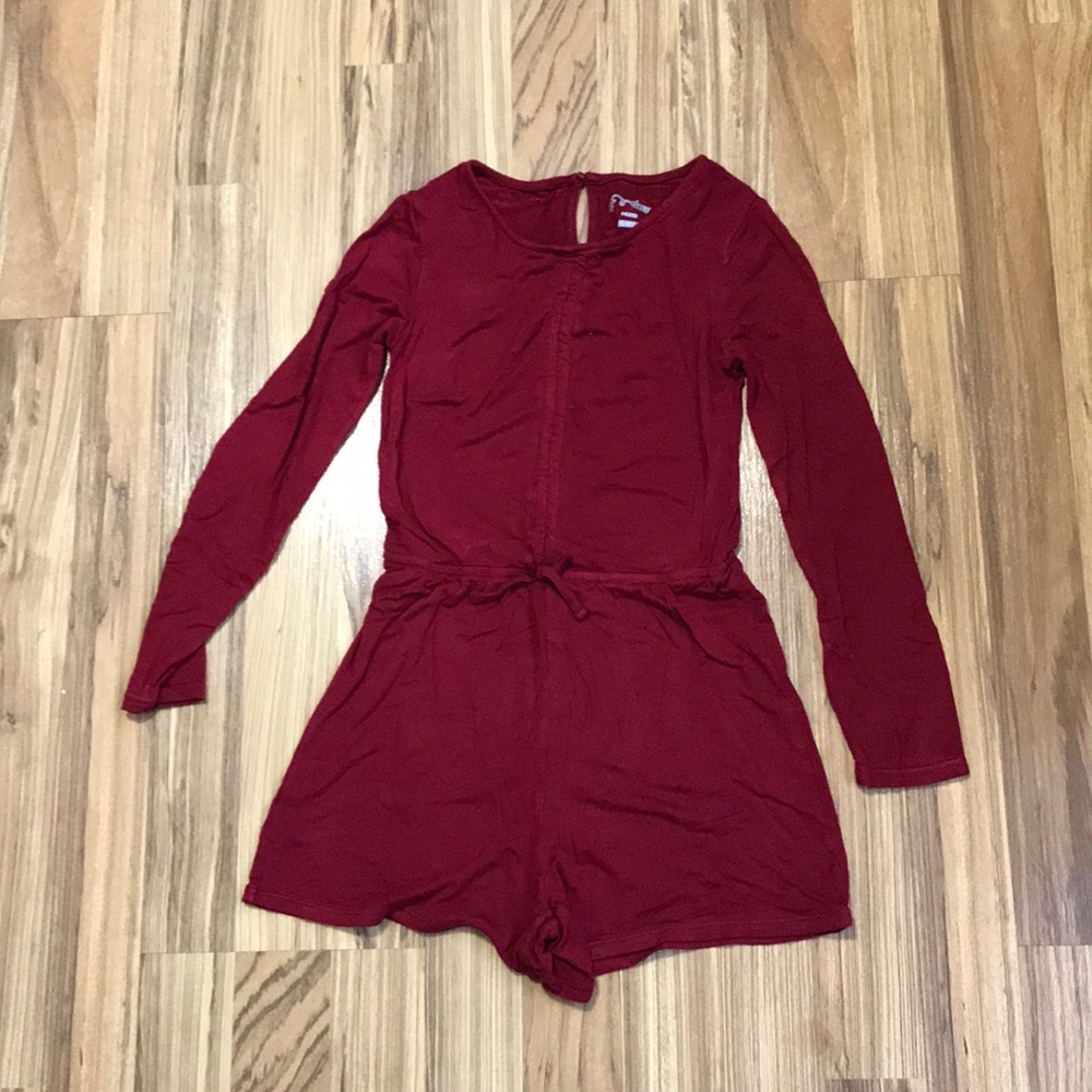 Art Class Burgundy Romper